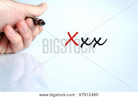 Xxx Text Concept