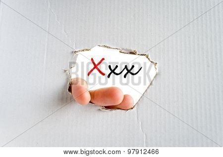 Xxx Text Concept
