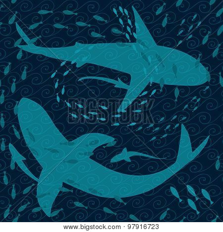 Seamless Underwater Pattern