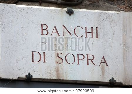 Banchi Di Sopra In Siena