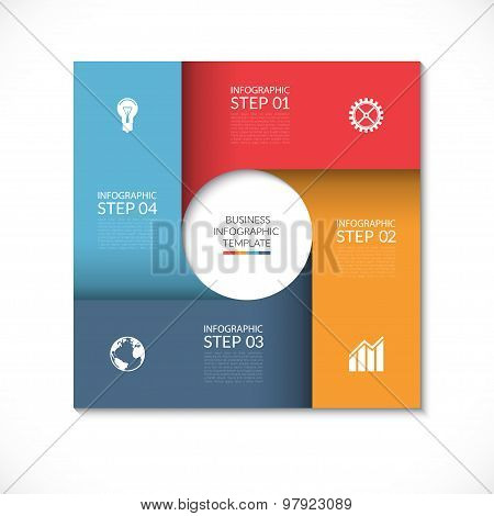 Vector square template for infographics