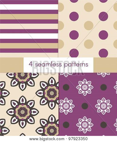 4 seamless patterns