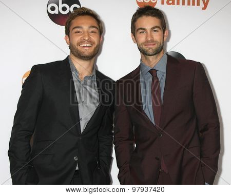 , LOS ANGELES - AUG 4:  Ed Westwick, Chace Crawford at the ABC TCA Summer Press Tour 2015 Party at the Beverly Hilton Hotel on August 4, 2015 in Beverly Hills, CA