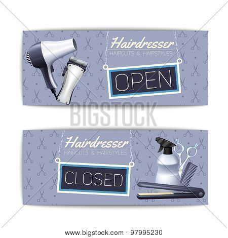 Hairdresser Color Banner Set