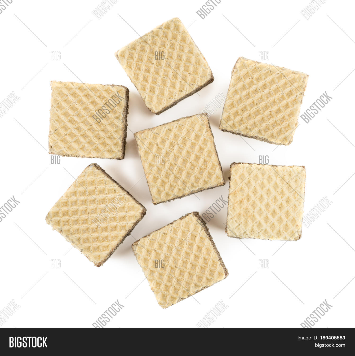 Waffle Cubes Isolated Image & Photo (Free Trial) Bigstock