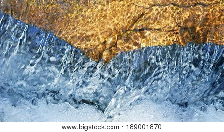 Tropical waterfall in jungle with motion blur