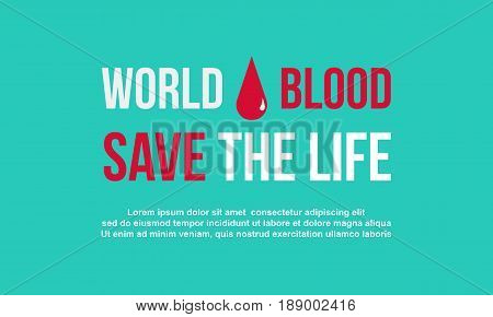 Banner world blood donor day style collection vector illustration
