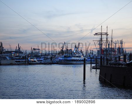 Port Of Hamburg In Hamburg