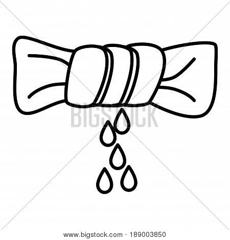 Squeezed clothes isolated icon vector illustration design