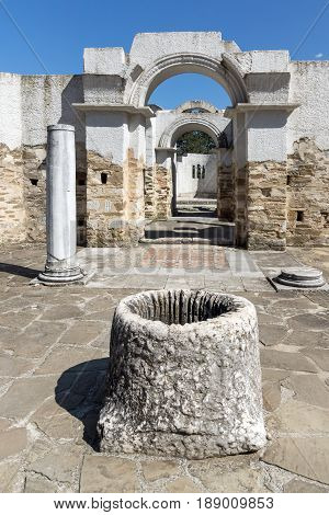 Ruins of Round (Golden) Church  of St. John, Preslav near The Second capital city of the First  Bulgarian Empire  Great Preslav, Bulgaria