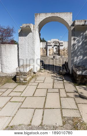 Ruins of Round (Golden) Church  of St. John, Preslav near The Second capital city of the First  Bulgarian Empire  Great Preslav, Bulgaria