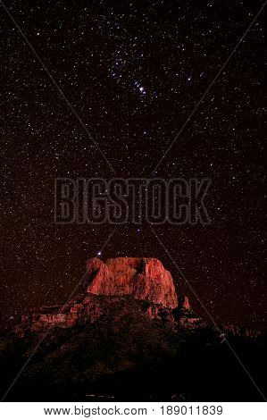 Casa Grande Peak In Big Bend Np Texas Usa