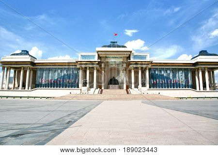 Ulaanbaatar Mongolia  July, 3  2016 :  Sukhbaatar Square Is The Central Square Of Mongolia's Capital