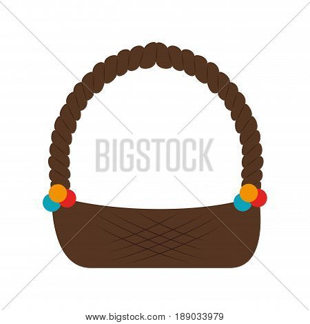 Empty easter basket icon vector illustration graphic design