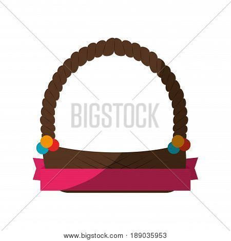Empty easter basket icon vector illustration graphic design