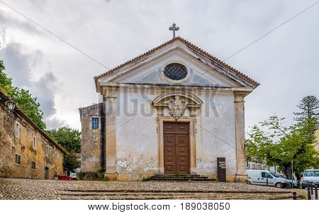 View at the facade church of Holy Spirit in Caldas da Rainha - Portugal