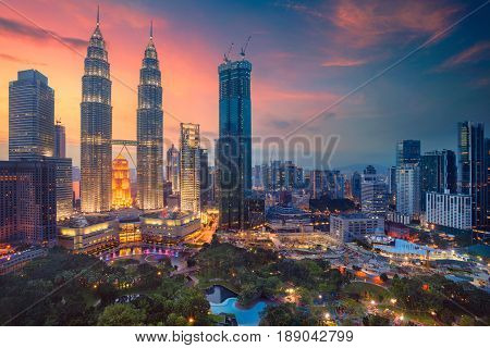Kuala Lumpur. Cityscape image of Kuala Lumpur, Malaysia during sunset.