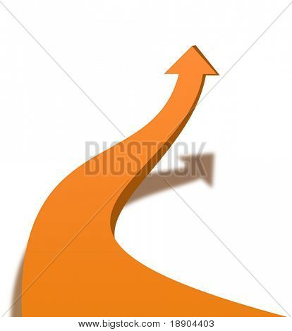 Orange pil mønster