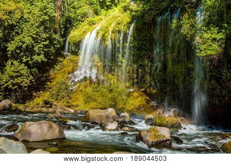 Mossbrae Falls near Dunsmuir in Northern California.