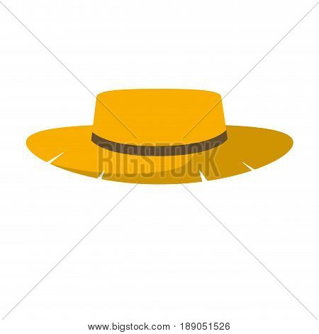 cute pesant hat to use in the farm work vector illustration