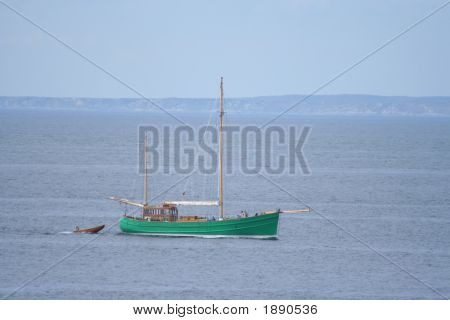Sailing Boat Pulling Dingy