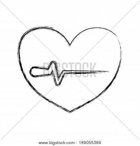 figure heartbeat sign of cardiac rhythm frequency vector illustration
