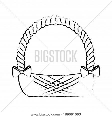 Empty easter basket icon vector illustration graphic design