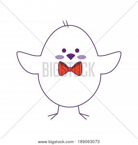 Little chicken cartoon icon vector illustration graphic