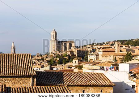 The Medieval Quarter Of Gerona.  Costa Brava, Catalonia, Spain.