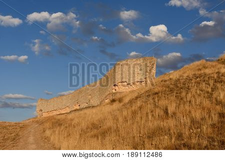 castle ruins of San Esteban de Gormaz Soria provinceSpain