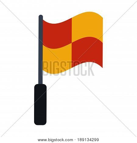 linesman referee flag soccer or football  related icon image vector illustration design