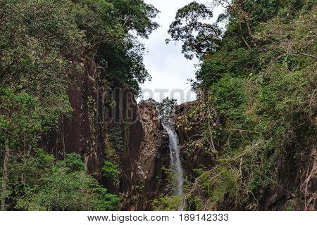 Khlong Phlu waterfall in deep forest at Mu Koh Chang National Park, Chang island, Thailand.