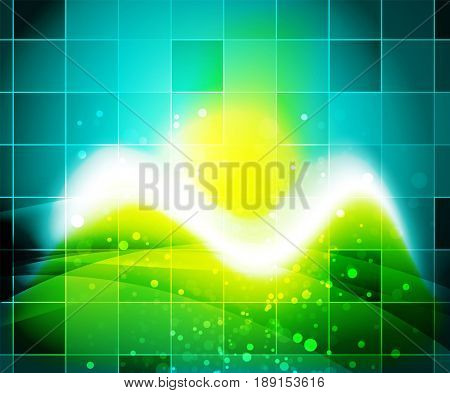 Shiny wave, magic light efffect abstract background