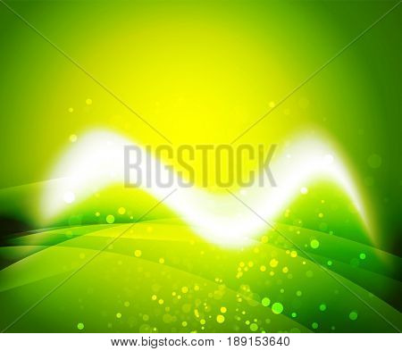 Shiny wave, magic light efffect abstract background