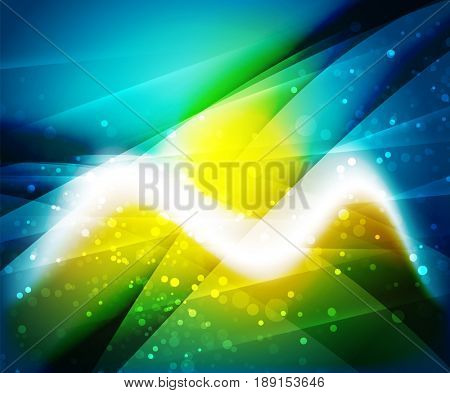 Shiny wave, magic light efffect abstract background