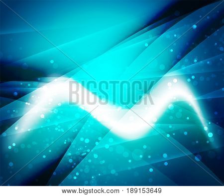 Shiny wave, magic light efffect abstract background