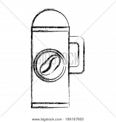 Thermo with coffee drink icon vector illustration graphic design
