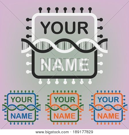 Logo template for BIO laboratory (DNA and Chip)