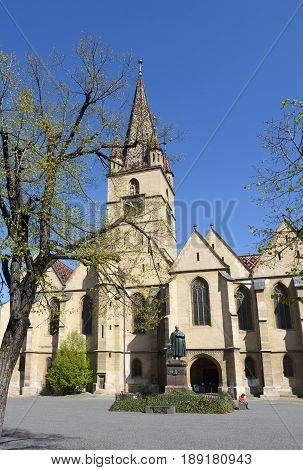 Evangelical Cathedral Piata Huet Sibiu Transylvania Romania