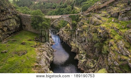 Aerial view of Paiva Nature Walkways on Paiva river