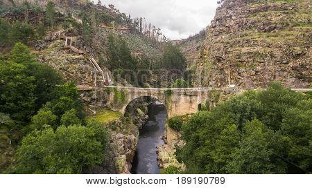 Aerial view of Paiva Nature Walkways on Paiva river