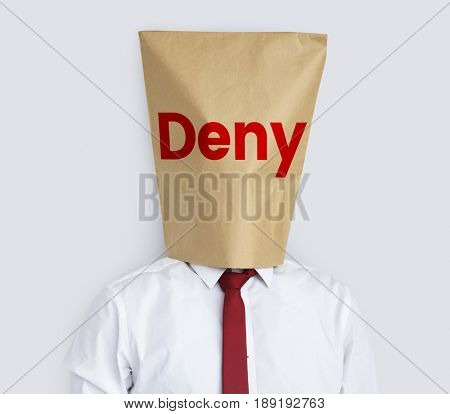 Disapprove rejection decline word on banner