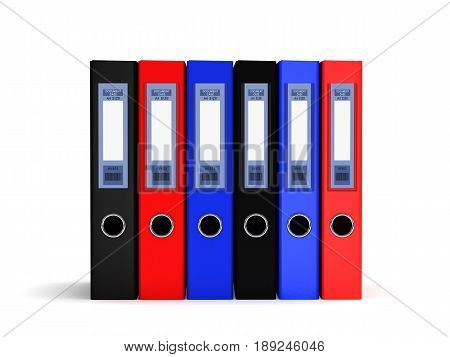 Folders Isolated On White Backgrund 3D Illustration