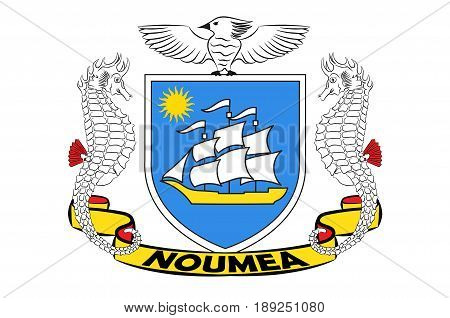 Flag of Noumea is the capital and largest city of the French special collectivity of New Caledonia.
