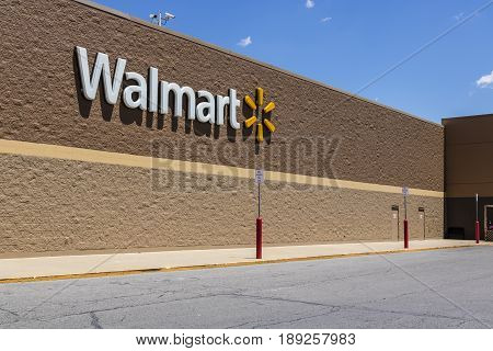 Indianapolis - Circa May 2017: Walmart Retail Location. Walmart is an American Multinational Retail Corporation XII