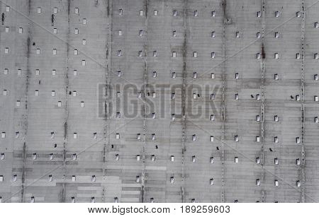 Disribution warehouse roof from above in Poland