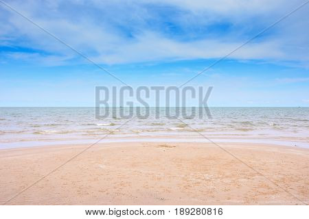 Scenery of the beach and blue sky Prachuab Khiri Khan Thailand