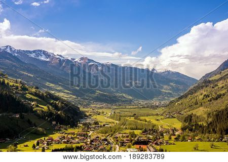 Bad Gastein in the Gastein Valley in spring