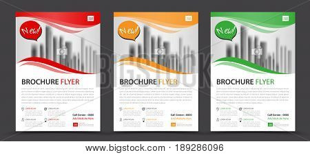 Business brochure flyer template annual report cover design