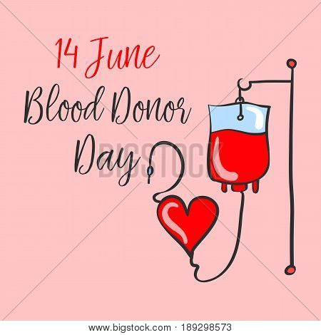 Collection stock of blood donor day style vector illustration